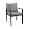 Armen Living Grand Outdoor Patio 7-Piece Dining Table Set in Aluminum with Gray Cushions 840254333253 - alternate 6